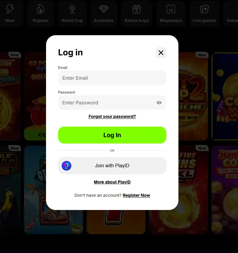 Spinit Casino – přihlašovací stránka a zabezpečení účtu
